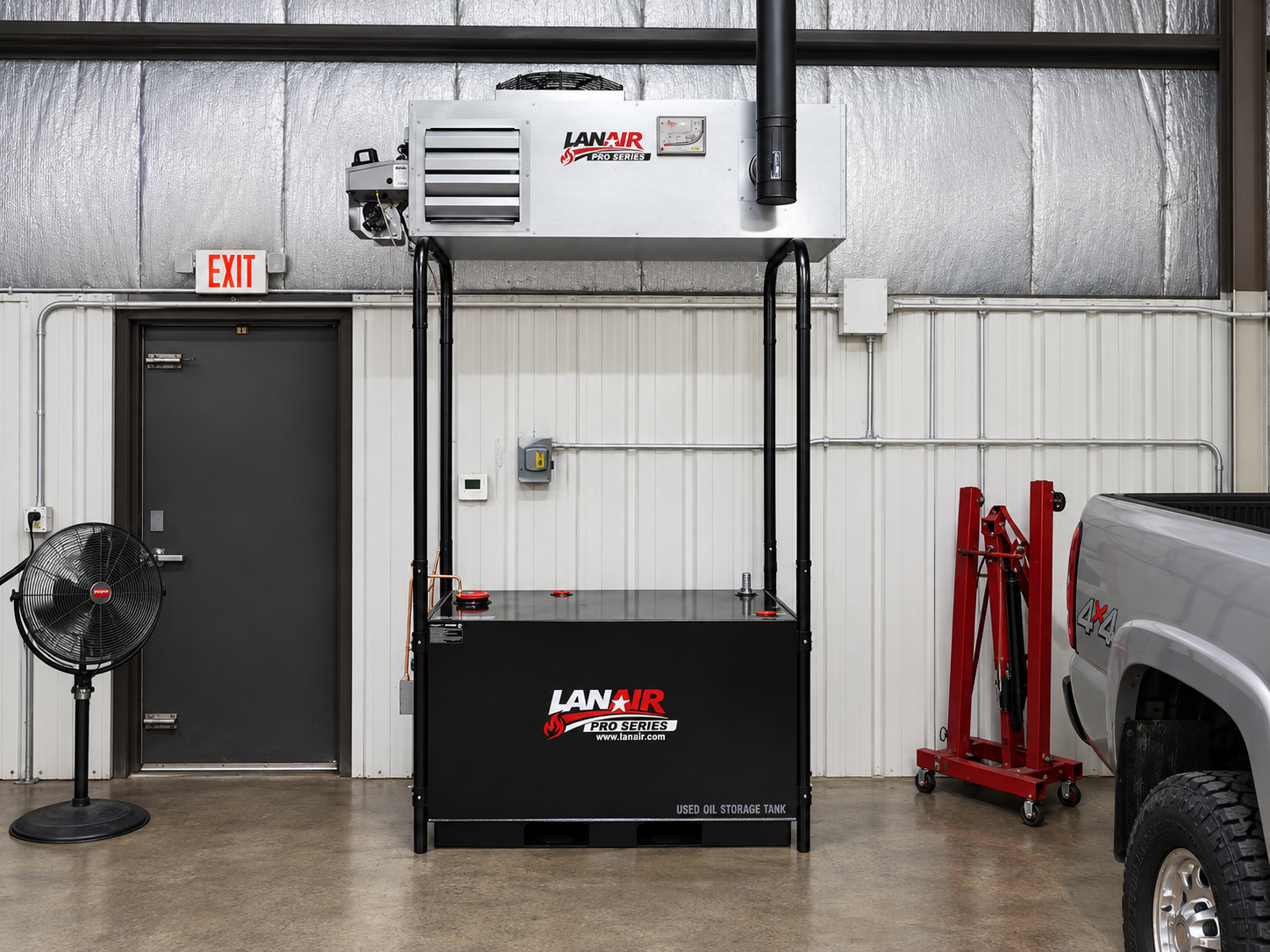depiction of a Lanair XT Series waste oil heater