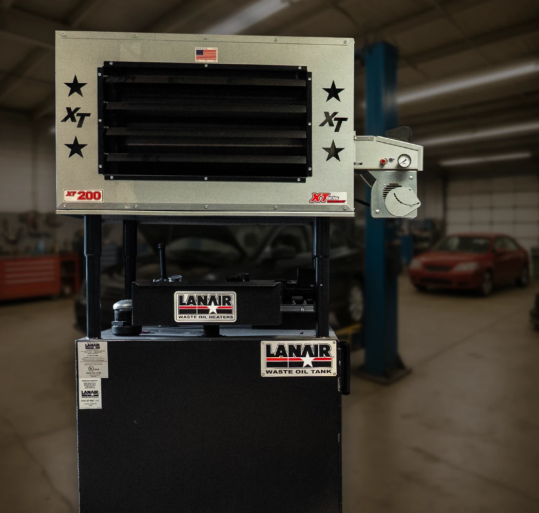 lanair-graphic depiction of a Lanair XT Series waste oil heater